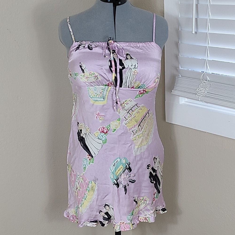 Nick & Nora Wedding Nightgown Pajamas 1990's Y2k
